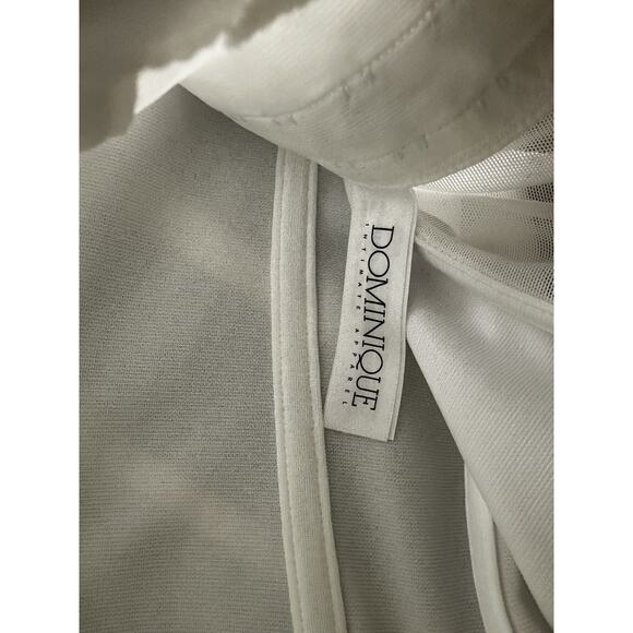 Dominique Intimate Apparel Bustier Backless Bra White Satin Plus Size 42B - Picture 4 of 7